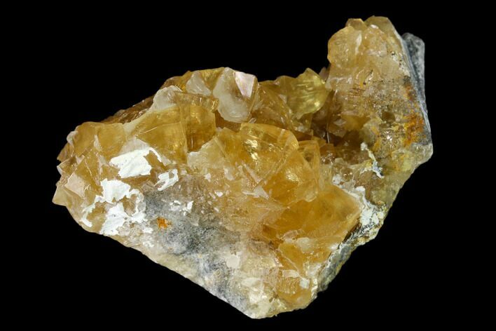 Lustrous Yellow Calcite Crystal Cluster - Fluorescent! #138687